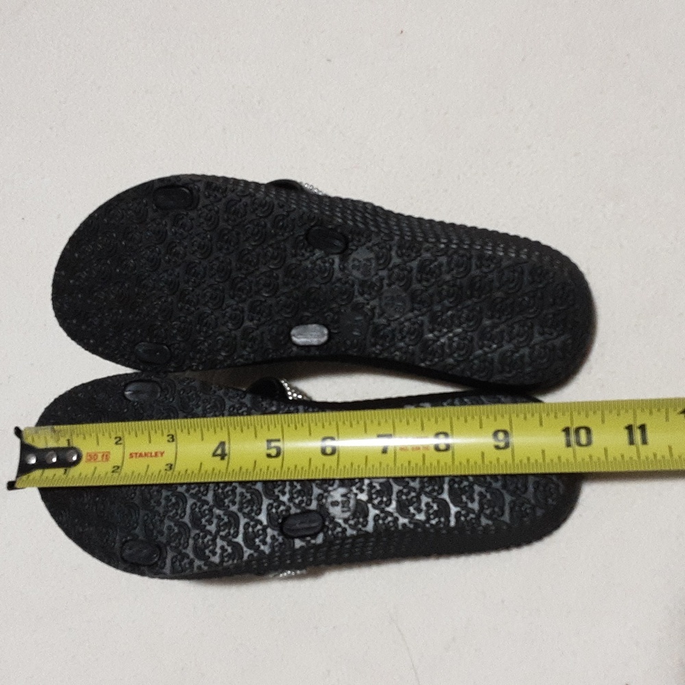 Ella Black Sandals with Silver Straps SIZE 8. - Picture 8 of 9
